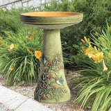Burley Clay Hummingbird Bird Bath Set