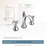 Moen T4524ORB Wynford Oil Rubbed Bronze Two-Handle Bathroom Faucet
