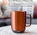 Ember Temperature Control Smart Mug 2, 14 Oz, App-Controlled Heated Coffee Mug with 80 Min Battery Life and Improved Design, White