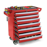 Rolling Tool Chest, Metal Tool Box with 5 Drawers, Lockable Garage Storage Cabinets Sliding Tool Drawer Cart on Wheels Toolbox Organization Workbench for Workshop Warehouse Repair Shop