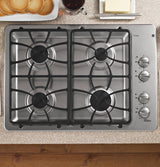 JGP333SETSS GE 30×22 Built-in Gas Cooktop – Stainless Steel