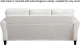 SZLIZCCC Cream Velvet Sofa Three Seater Couch??78 inches Long Sofas,Soft Sitting Sofa??Couches for Living Room, Apartment, Bedroom