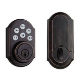 Kwikset 909 SmartCode Electronic Deadbolt Featuring SmartKey in Satin Nickel