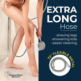 HammerHead Showers? Solid Metal LOW FLOW Handheld Shower Head with Hose and Brass Holder – OIL RUBBED BRONZE ?C Water Saving 1.75 GPM Detachable Shower Head – Adjustable Shower Wand Bracket & 6ft Hose
