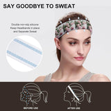 Sweatband Sports Headbands for Women Flowers on White Table Headband Stretchy Head Bands Moisture Wicking Workout Headband Fashionable Hairbands for Workout Yoga Running Gym Unisex Hairband