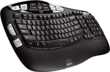 Logitech K350 Wireless Wave Ergonomic Keyboard with Unifying Wireless Technology – Black