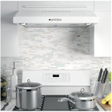GE – 30 Convertible Range Hood – White on white