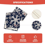 Artoid Mode Navy Blue Snowflakes Christmas Table Runner, Seasonal Winter Holiday Kitchen Dining Table Decoration for Home Party Decor 13×72 Inch