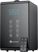 Elechomes SH8820 Humidifier, 5.5L Top Fill Warm and Cool Mist Humidifiers for Large Room Bedroom Plants with Remote Control, 20db Ultra Quiet, LED Display, 600ml/h Max Humidity, Auto Shut-off, Black