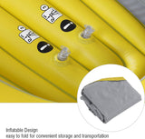 Inflatable Kayak Boat, Heavy Duty Inflatable Canoe Yellow Inflatable Kayak with Two Paddle Mounts Double Valve Design for 2 Person PVC Air Boat