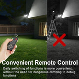 75W Motion Sensor Security Lights with Remote Control,3 Heads Motion Detection Outdoor Lights 6500K IP65,7500LM Flood Lights Dusk to Dawn Motion Sensor Lights for Yard Garage Porch Wall 2PCS
