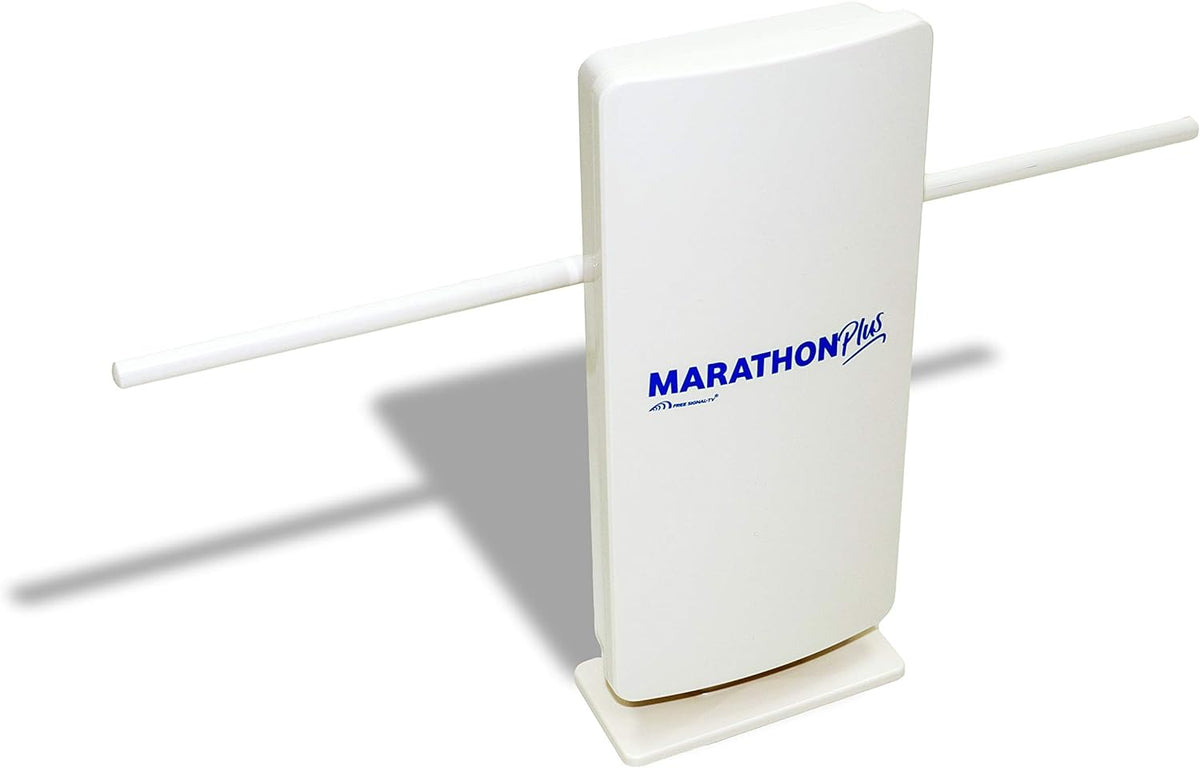 New 2020 Free Signal TV Marathon Plus Indoor/Outdoor Whole-House Digital TV Antenna with Breakthrough Amplified Technology for Long-Distance Performance and Superior HDTV Signal Resolution