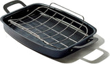 OXO Obsidian Pre-Seasoned Carbon Steel, 12 Wok Pan with Removable Silicone Handle Holder, Induction, Oven Safe, Black
