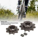 Pocket Bike Sprocket, 9 Teeth 11 Teeth Pinion Gear Motor Bicycle Chain Wheel, 11T Freewheel Gear Motor Universal for Bicycle, Front Rear Motor Gear Kit Carbon Steel Gear Set