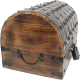Nautical Cove Pirate Treasure Chest with Iron Lock and Skeleton Key – Storage and Decorative Box (X-Large 16 x 11 x 10.5) Pack of 2