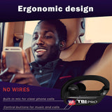 TBI Pro PowerPro5989 Wireless Bluetooth Earbud Headphones with Mic, Black