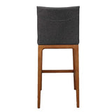 New Pacific Direct Devon PU Leather Counter stool,Walnut Brown Legs,Antique Gray,Set of 2