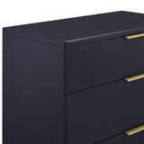 Delta Children Hendrix 3 Drawer Dresser in Bianca White/Bronze