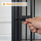 HOOBRO Dog Crate Furniture, Wooden Dog House, Decorative Dog Kennel with Drawer, Indoor Pet Crate End Table for Small Dog, Steel-Tube Puppy Cage, Chew-Proof, Greige BG01GW03
