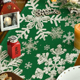 Artoid Mode Navy Blue Snowflakes Christmas Table Runner, Seasonal Winter Holiday Kitchen Dining Table Decoration for Home Party Decor 13×72 Inch