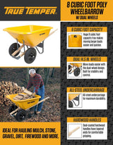 True Temper Poly Wheelbarrow 8 Rp810