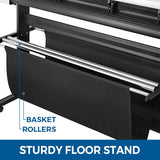 Office Products VEVOR Vinyl Cutter 53 Inch Plotter Machine Automatic Paper Feed Vinyl Cutter Plotter Speed Adjustable Sign Cutting with Floor Stand Signmaster Software