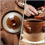Traditional Chinese Medicine Casserole Retro Skillet Pottery Clay Chinese Medicine Pot Pitcher Teapot Stew Pot Ramen Gift,001,25x19cm (1 22×17.5cm)