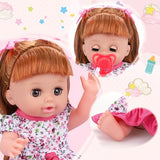 Baby Doll Toys Set, 14 Doll Toys, 25Pcs Dolls Care Toy Playset, Toddlers Toy Doll Set Incl Cradle Crib, High Chair, Milk Bottle, Pacifier, Diaper, Baby Gift for Age 3 4 5 6+ Years Old Girls Boys