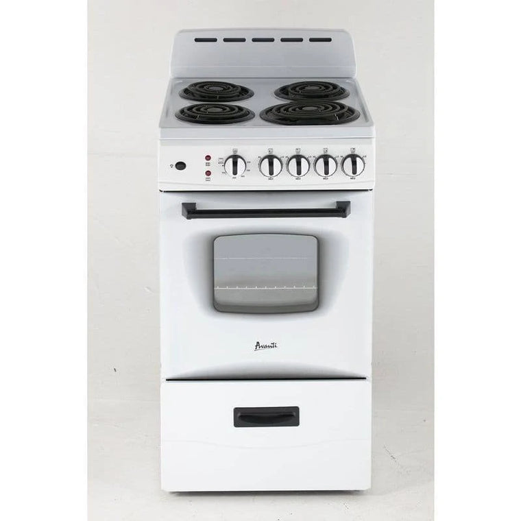 Avanti 20 in. 2.1 cu. ft. Electric Range in White
