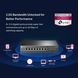 TP-Link TL-SG108-M2 | 8 Port Multi-Gigabit Unmanaged Network Switch, Ethernet Splitter | 2.5G Bandwidth | Plug & Play | Desktop/Wall-Mount | Fanless Metal Design | Limited Lifetime Protection