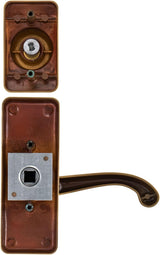 Ideal Security Door Lever with Deadbolt Lock for Storm and Screen Doors, Satin Gold
