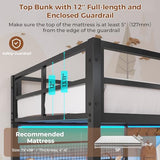 DICTAC Twin Loft Bed with L-Shaped Desk,Storage Shelves and Charging Station Metal Loft Bed Twin Size with LED Lights,Coat Rack with Drawers and Stair,Top Bunk with Safety Guardrail for Teen,Black