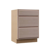 Hampton Bay Hampton Assembled 24×34.5×24 in. Drawer Base Kitchen Cabinet in Unfinished Beech 2024 Best Sellers