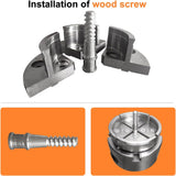 4 Inch Wood Lathe Chuck Set 1 x 8 tpi, Self Centering 4 Jaw Wood Turning Chuck