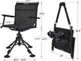 TIDEWE Hunting Chair with Seat Cover, 360 Degree Silent Swivel Blind Folding Chair, 4 Legs Adjustable Height Hunting Seats with Armrest, Portable Comfortable Stable Ground Hunting Chair