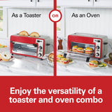 Hamilton Beach – Toastation 2-Slice Countertop Toaster and Toaster Oven – Red 22724