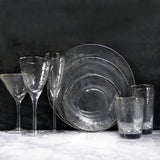 Split P Metallic Rim Double Old Fashioned Set – Silver