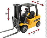 Top Race Jumbo Remote Control Forklift 13 Inch Tall, 8 Channel Full Functional Professional RC Forklift Construction Toys, High Powered Motors, 1:10 Scale – Heavy Metal – (TR-216)