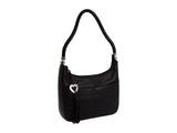 Brighton Barbados Ziptop Hobo -Black