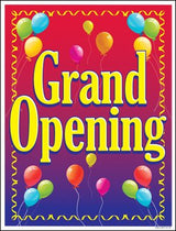Grand Opening Window Sale Sign Posters Retail Business Store Signs (P70-38 x 50)