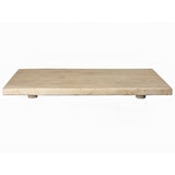 Eden Bath Rectangular Infinity Pool Sink – Honed Beige Travertine