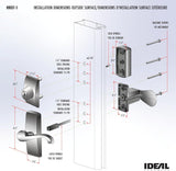 Ideal Security Door Lever with Deadbolt Lock for Storm and Screen Doors, Satin Gold