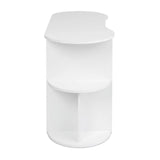 Pemberly Row Compact Student Desk with Storage in White