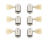 Gibson Deluxe Yellow Key Tuner Set, Vintage Nickel