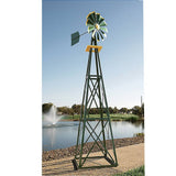 Outdoor Water Solutions 12-Foot Red and White Powder Coated Backyard Windmill
