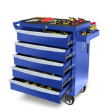 Rolling Tool Chest, Metal Tool Box with 5 Drawers, Lockable Garage Storage Cabinets Sliding Tool Drawer Cart on Wheels Toolbox Organization Workbench for Workshop Warehouse Repair Shop