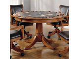 Hillsdale Furniture Parkview Round Game Table, Medium Brown Oak