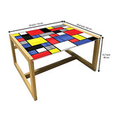 Ambesonne Cinco de Mayo Coffee Table, Monochrome Vintage Engraved Style Tiger Head in Mexican Fiesta Hat, Acrylic Glass Center Table with Wooden Frame for Offices Dorms, Small, Dark Grey Charcoal