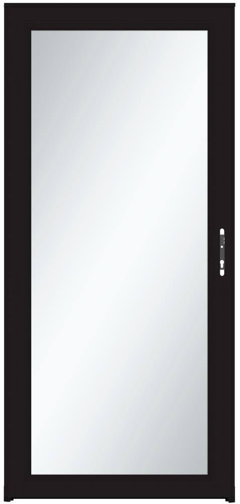 Larson Signature Classic 36-in x 81-in Black Full-view Aluminum Storm Door | 14904052