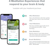 MUSE 2: The Brain Sensing Headband – Meditation Tracker Multi Sensor Headset Device – Responsive Sound Feedback for Brain Wave, Heart, Body & Breath Activity,Black/Grey